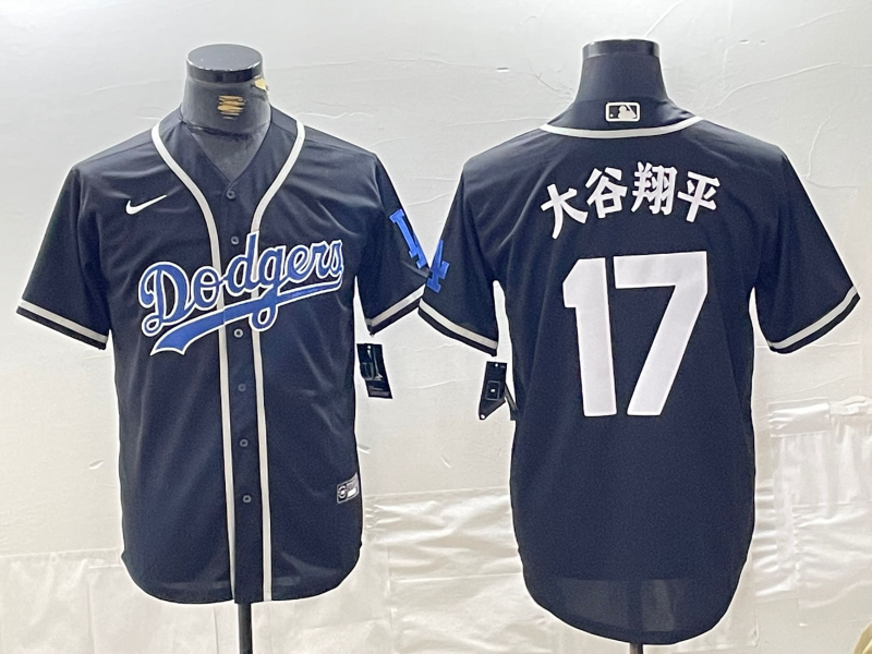 Men's Los Angeles Dodgers Shohei Ohtani #17 Black Alternate Team Jersey